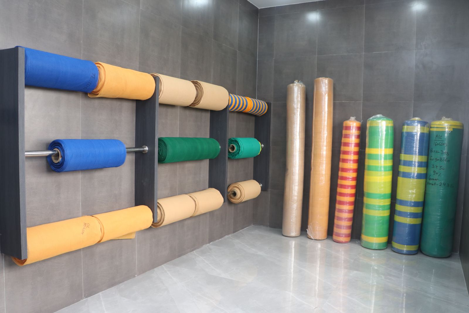 Sample display for visitors